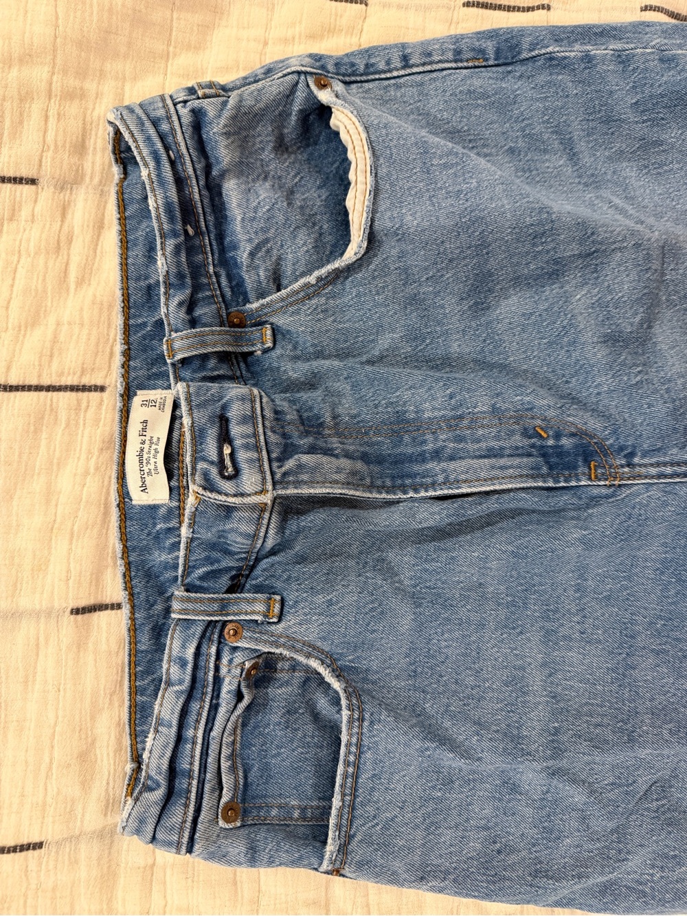 Abercrombie & Fitch Light Blue Denim High-Rise Jeans
